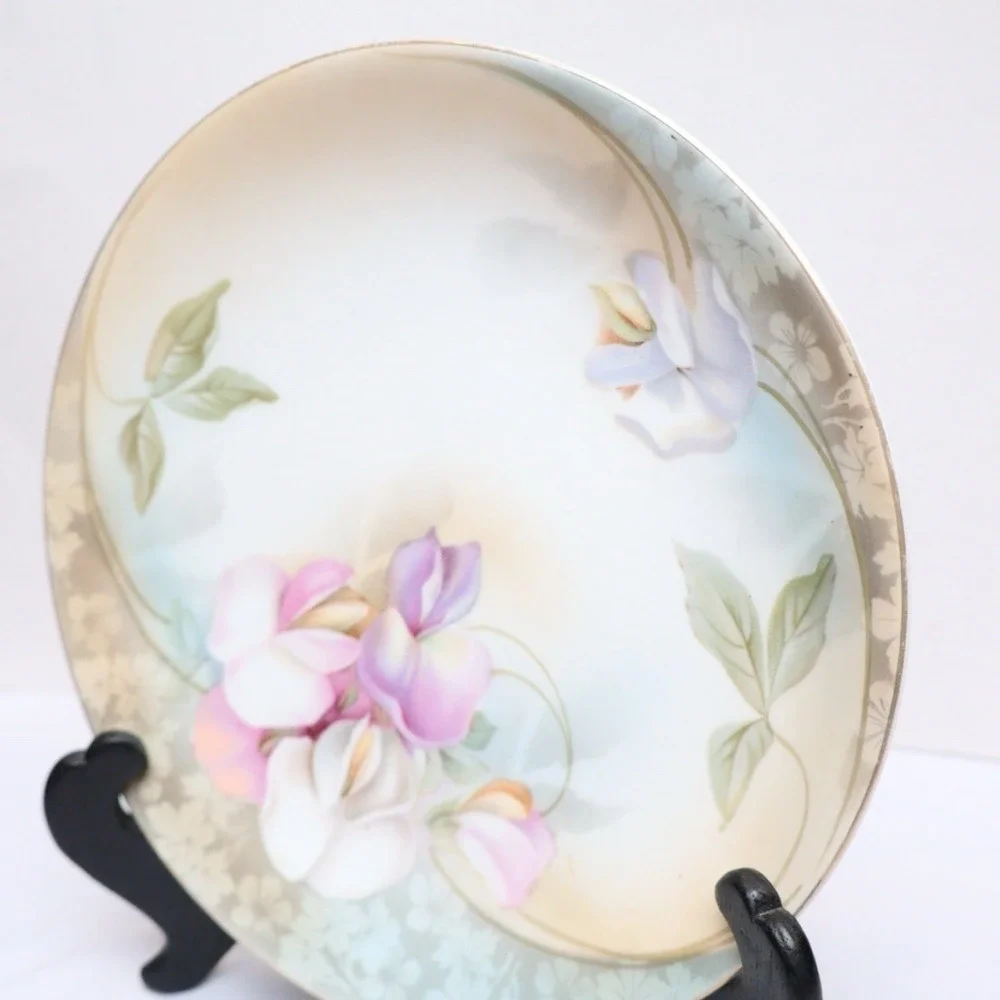 VTG Hand Painted Floral Regina Ware Cabinet Plate Made In Germany